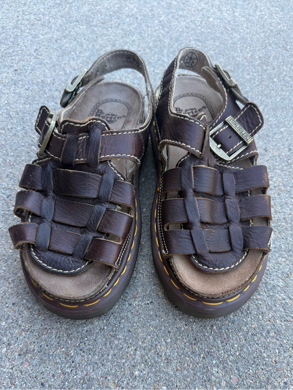 Dr. Martens Adult Brown Leather Fisherman Sandals 8092 US 8 UK 7